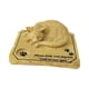 thumbnail image 1 of Piedra Conmemorativa De Gato, Ligera, Presenta Decoración De Condolencia, Marcador De Tumba De Gato Con Agujero, 1 of 5