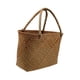 thumbnail image 3 of Bolsa Tejida De Ratán Rural Bolsas De Dulces Con Flores Para Parque Senderismo Al Aire Libre 34x14x21CM, 3 of 5