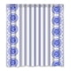 thumbnail image 1 of Cortina de ducha con diseño de rosa azul y ganchos, tamaño 66 x 72 pulgadas, 1 of 3