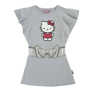 Vestido Niña Hello Kitty Gris 3