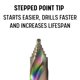 thumbnail image 2 of Juego de brocas SPECTRAL Spectral de 5 piezas Step Point HSS 1/4-1/2, 2 of 9