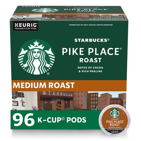 Cápsulas De Café Starbucks Pike Place Tostado Medio 96 K-Cups