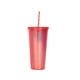 thumbnail image 1 of Vaso Con Bombilla Rojo 700 Ml, 1 of 3