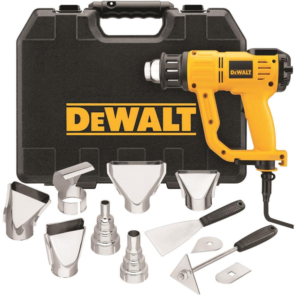 Pistola De Calor Dewalt D26960k Con Pantalla Lcd Y Funda Rígida Amarilla