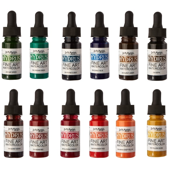 Set de Acuarelas Dr. Ph. Martin's SET 2 – 12 botellas de 0,5 oz