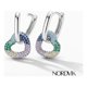 thumbnail image 2 of Aros Argollas Plata 925 Corazón Pavé Rainbow Nordvik Plateado, 2 of 6