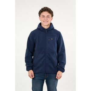 Polemic - Poleron Micropolar Full Zipper Y Gorro Azul Wi8306 Junior