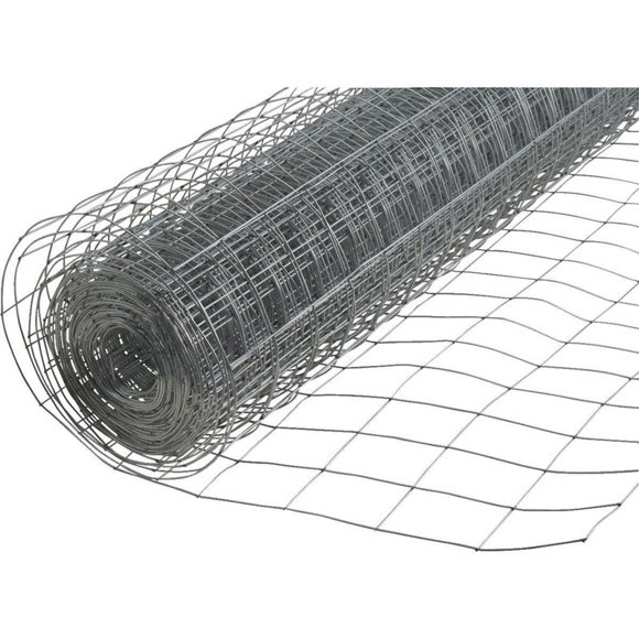 Alambre de acero soldado Fence Garden Craft, 36 cm de alto x 30 m de largo, gris