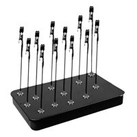 Bothyi - Base De Soporte Para Pintura Con Pinzas De Cocodrilo Y 12 Pinzas Para Aerógrafo, Manualidades, Pasatiempos, Etc., De Color Negro