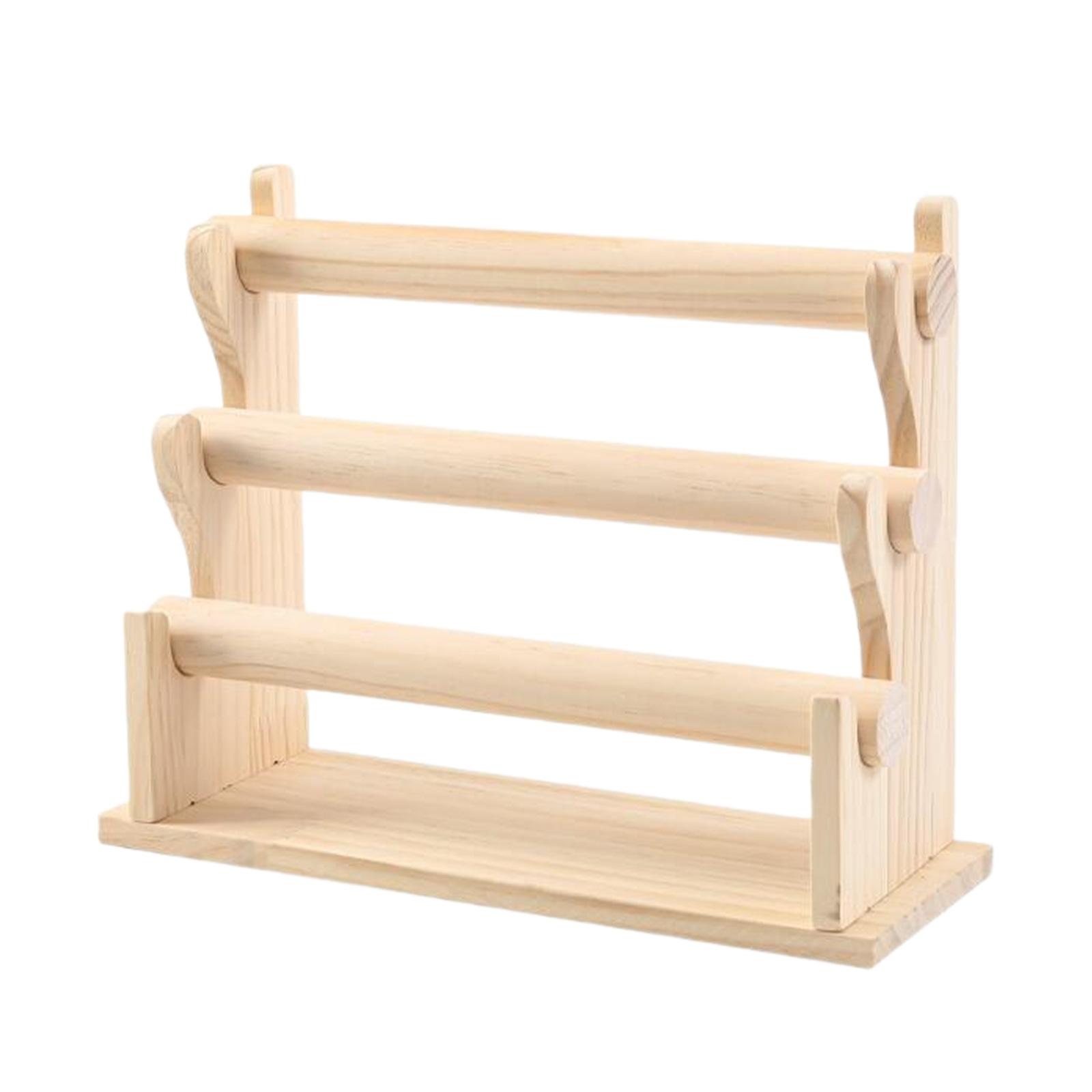 Magideal - Organizador De Exhibición De Cuerdas Para El Cabello Con Soporte Para Pulseras, Elegante Soporte De Exhibición Para Pulseras, Relojes De Pulsera, Acce 3 Niveles