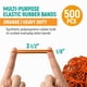 thumbnail image 2 of Bandas de goma PlasticMill 8,9 cm (paquete de 500) Naranja, 2 of 9