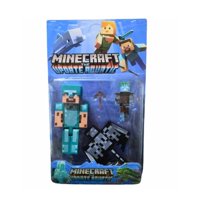 Total E-Commerce - Juguete Figuras Set Minecraft Aquatic 4 Piezas Accesorios
