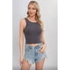 thumbnail image 2 of Top Corto Mujer Elasticado Sin Manga Acanalad Musculosa 7608, 2 of 2
