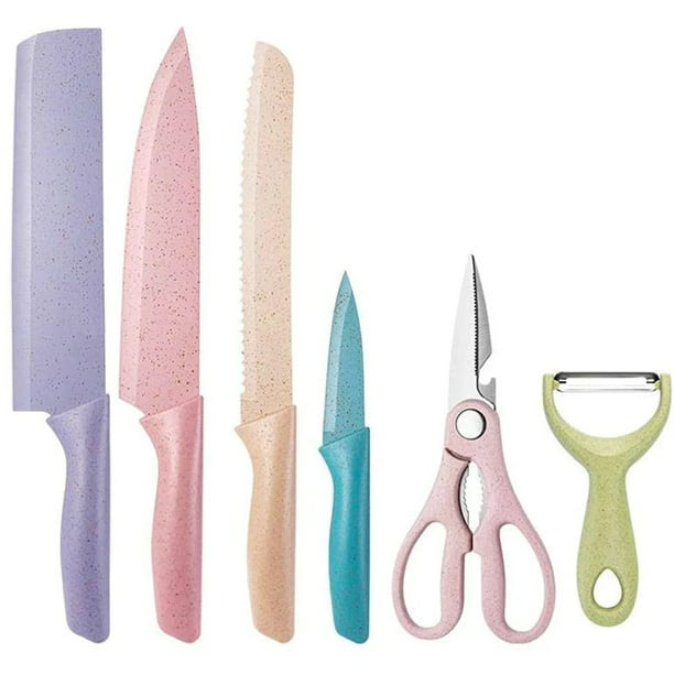 Genérico - Set De Cuchillos Arcoiris 6 Piezas