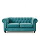 thumbnail image 2 of Sofa Florencia 2C Tela Velvet Turquesa, 2 of 6