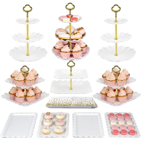 Pack of 11 NWK Cake Stand Set of Cupcake Stand, Tray Table