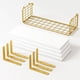 thumbnail image 4 of Repisa Flotantes De Madera Modernas X4 Con Reja dorada Nano0210, 4 of 7