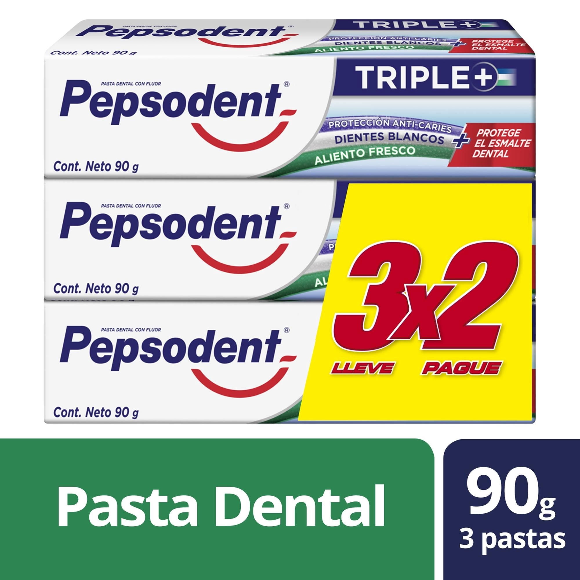 Pasta Dental Pepsodent Triple+ 3un