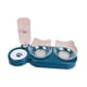 thumbnail image 3 of Juego de cuencos 3 en 1 para gatos Cuencos de alimentación con inclinación de 15 degree Comedero automático extraíble Cuenco para comida húmeda y seca Dispe Azul, 3 of 5