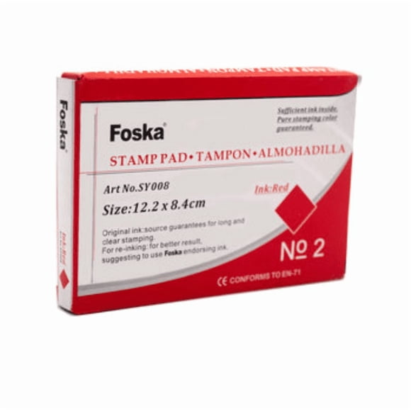 Tampón rojo N°2 modelo SY008 (Red) FOSKA