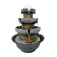 Mundo Online - Fuente De Agua Cascada Natural 3 Niveles Con Iluminación Led