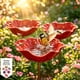 thumbnail image 1 of Estaca flor metal hecha mano baño pájaros comedero agua mariposas césped decoración jardín, 1 of 8