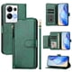 thumbnail image 1 of Funda tipo libro para OPPO Reno 8 pro Plus 5G con bolsillo con cremallera, cierre magnético, 7 ranuras para tarjetas y correa para la muñeca., 1 of 6
