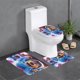 thumbnail image 1 of Rock Dog Juego de 3 alfombras de baño de coral fleece: tapete de baño + alfombra de inodoro en forma de U + funda de tapa de inodoro en forma de O, 1 of 6