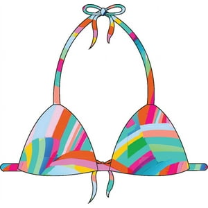 Samia - Bikini Estilo Triángulo Clásico Estampado Verde L