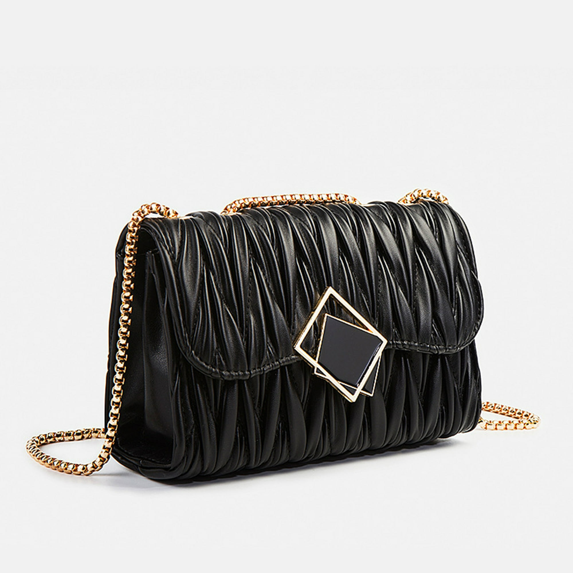 Veat00l - Cartera De Cuero Elegante, Negro