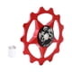thumbnail image 3 of rueda de bicicleta jockey bicicleta desviador trasero rodamiento rueda guía 13t rojo, 3 of 5