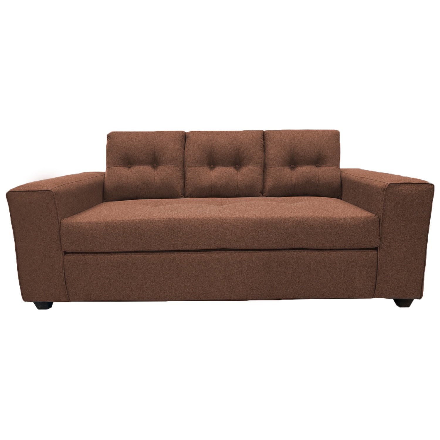 Muebles Jd - Sofá 3 Cuerpos Martina Lino Café