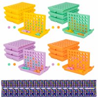 Juego Bonnyco Mini 4 In A Row, Paquete De 16 Con Bolsas De Regalo Para Niños Mayores De 5 Años