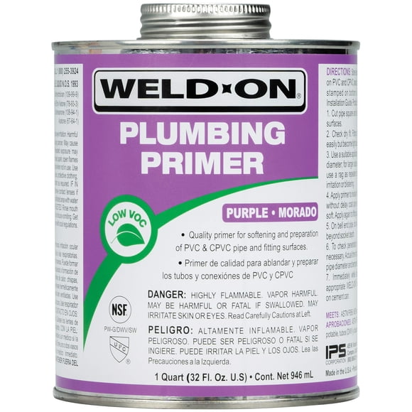 Imprimador de PVC/CPVC para fontanería Weld-On 14025 de acción rápida, 1 litro