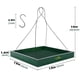 thumbnail image 3 of Bird Feeder MIXXIDEA - Bandeja colgante de madera (33 x 33 x 36 cm), color verde, 3 of 8