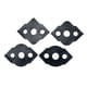 thumbnail image 1 of 4x Router Corner Radius Jig Enrutamiento Esquinas Redondeadas Plantillas De Brocas Para Enrutador Negro, 1 of 5