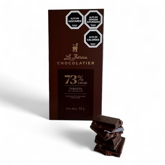 Tableta De Chocolate Amargo 73% Con Nibs 90 Gr La Iberica