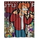 thumbnail image 1 of Cortina de ducha con personajes de Futurama Fry, juego de cortina de baño con ganchos, tamaño 60 x 72 pulgadas, 1 of 3