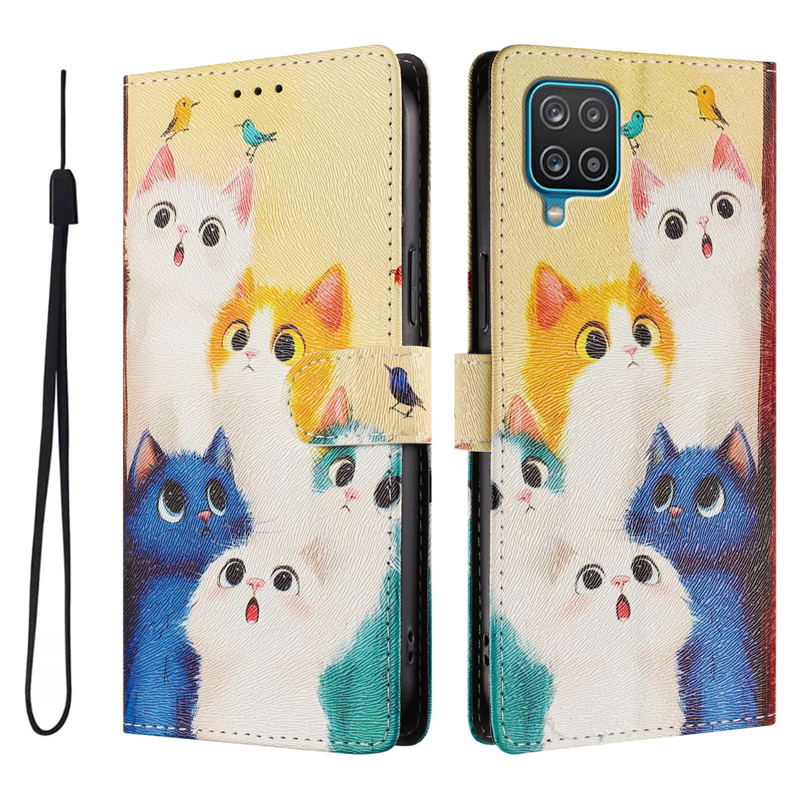 Foxdock Funda Tipo Cartera Para Samsung Galaxy A12/m12 Con Soporte Y Correa – Diseño De Patrones Lindos
