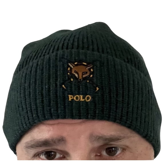 Gorro Polo Ralph Lauren verde con zorro