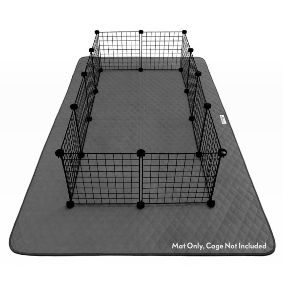 Alfombra para corral Paw Inspired 203x127 cm de felpa gris oscuro