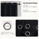 thumbnail image 3 of Simplebrand Cortinas Blackout Negras de Halloween para Dormitorio, 63 pulgadas, 3 of 3