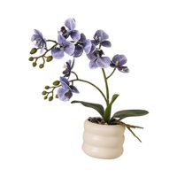 Bothyi - Planta Artificial De Simulación Floral En Maceta Para Ventanas, Alféizares, Hogar, Color Morado