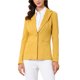 thumbnail image 1 of INSPIRE CHIC Chaqueta de Trabajo para Mujer de Imitación de Ante con Solapa, Mangas Largas, Talla XL, Amarillo, 1 of 6