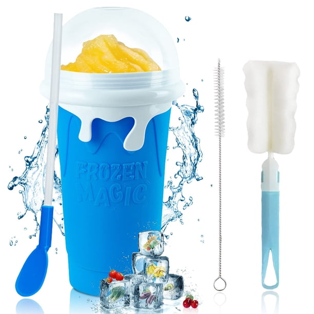 Máquina para hacer vasos para granizados ROEDEER, tamaño grande, 500 ml, silicona, color azul