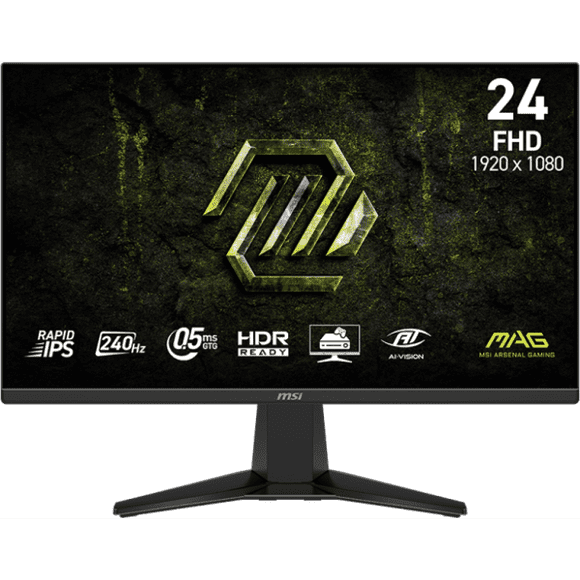 MONITOR MSI GAMER 24"  MAG 245F X24 240Hz 0.5MS FREESYNC PREMIUM HDR READY FULLHD