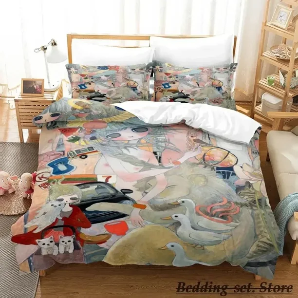 Aya TakanoBedding Set Bed Set Adult Kid Bedroom Duvetcover Setsparure de lit Bed