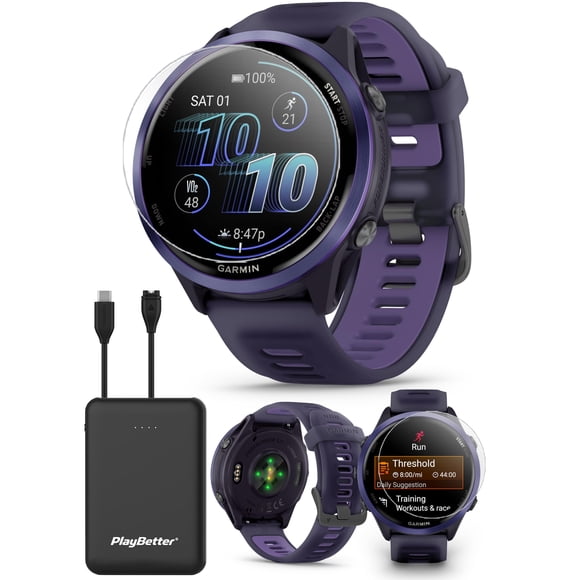 Reloj inteligente Garmin Forerunner 570 de 47 mm púrpura con GPS