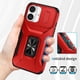 thumbnail image 4 of Funda Armada para iPhone 16 con Tapa Deslizante y Soporte Magnético Giratorio Rojo, 4 of 5