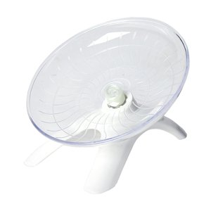 Ioensy - 7 ""Silencioso Rodillo Hámster Spinner Ejercicio Deportes Rueda Ratón Rata Juguete Blanco